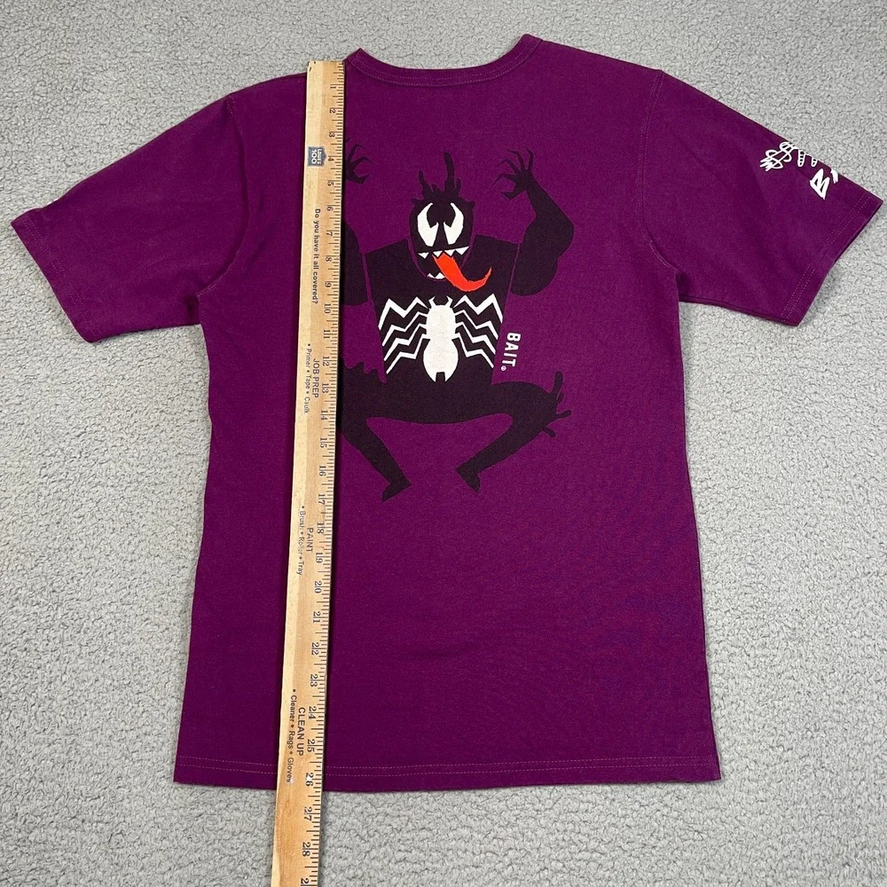 Bait‎ x Marvel Villains T Shirt Mens S Purple Anime Cartoon Screenprint Backhit